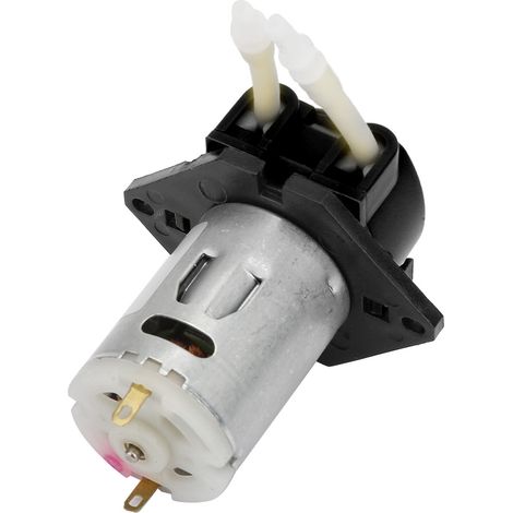 Pompe péristaltique DIY DC 24V 2x4mm pour laboratoire, doseuse liquide noir, débit précis, analyse, équipement scientifique, 2 pièces. (1/5)