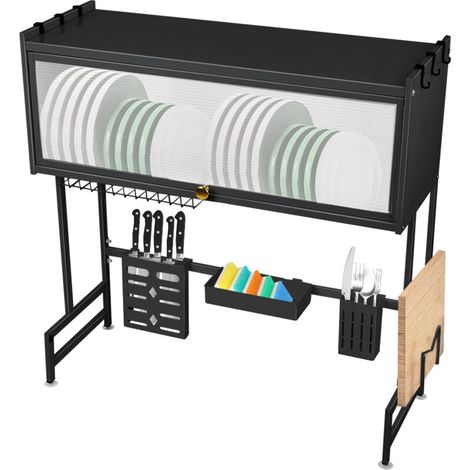 Étagère de rangement pour évier, 65 x 30 x 78 cm, noir (1/5)