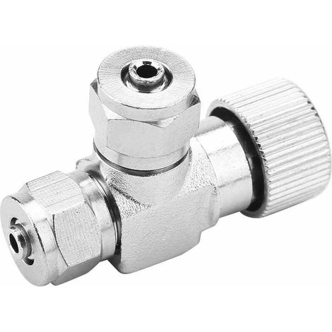 Válvula de aguja para sistema de acuario, regulador de CO2, contador de burbujas, accesorio para acuario (válvula de ajuste de doble cabezal, 2 unidades) (1/5)