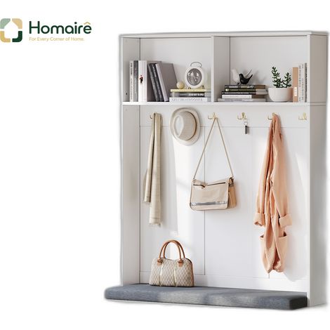 Regal SHELF aus Polyester weiß 120 x 40 x 191 cm HOMAIRE (1/5)