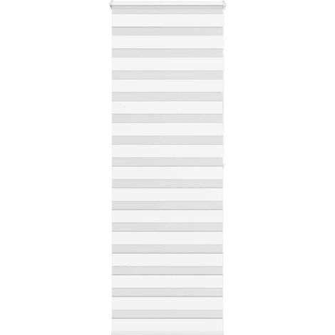 Doppelrollo Weiß 80x200 cm Stoffbreite 75,9 cm Polyester