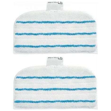 2 Patins En Microfibre FSMP20-XJ Rectangulaires Pour Balai Vapeur - Technologie EasyGlide (1/4)