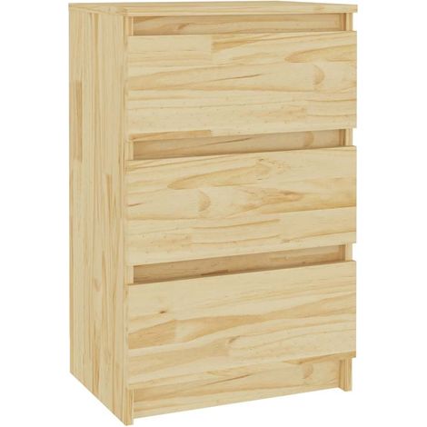 Nachtschrank 40x29,5x64 cm Massivholz Kiefer vidaXL