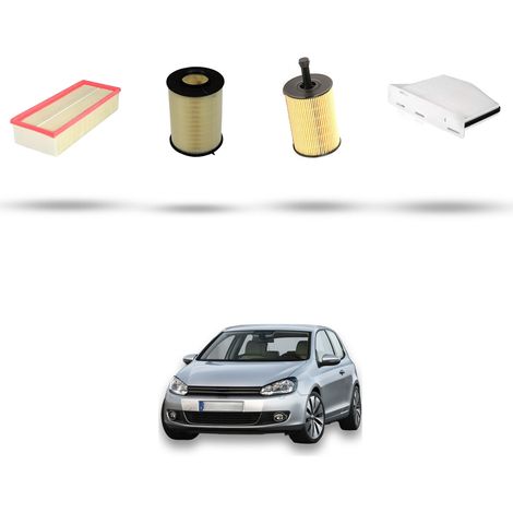 Kit tagliando 4 filtri compatibile con Vw Golf VI (5K15,5J5,5M1,517,521) 2.0 TDI 103kw Dal 2008 (1/5)