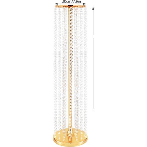 Centros de mesa para bodas, diseño elegante en acrílico nacarado, fácil de limpiar, color dorado. (1/2)