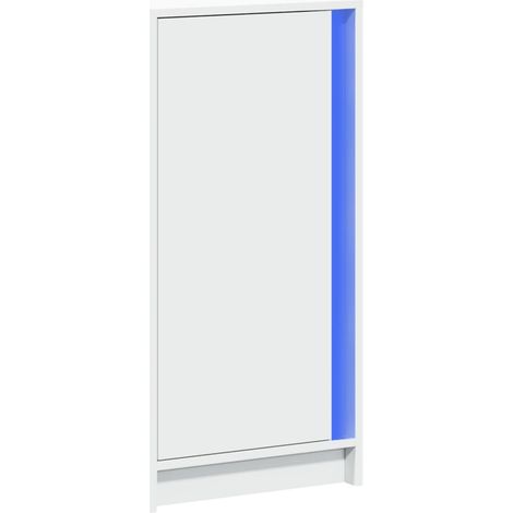 Aparador cómoda cómoda armario mueble organizador cocina salón salón con LED 42,5 x 34 x 85 cm madera contrachapada blanco 020029772