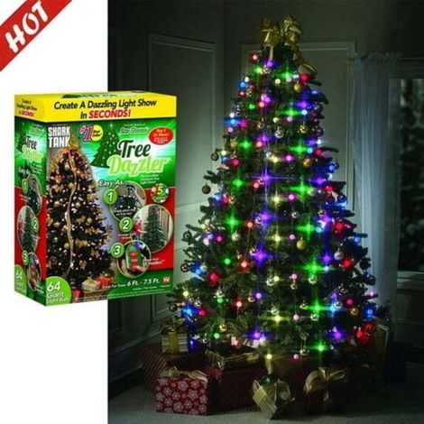 Spectacle Lumineux Sapin Noël - Anneau Lumineux LED 16 Modes - Pour Arbre Intérieur Extérieur - Diamètre 85 Cm - 1 Pièce