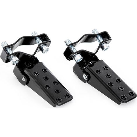 Repose-Pieds Pliables - Cadre Noir Métal - Pour Moto Et Vélo Urbain - Lot De 2 (1/5)