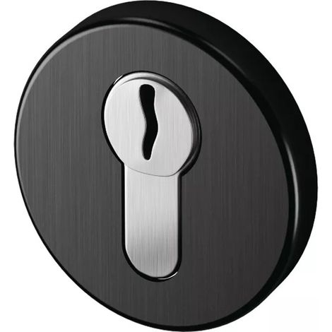 Jeu de rosaces rondes Arcade Normbau - Noir mat - Clé I