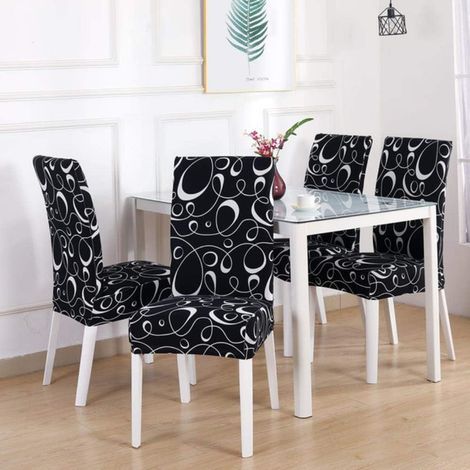 Set of 6 stretch chair covers for dining room, hotel, banquet, home, office (1/4)