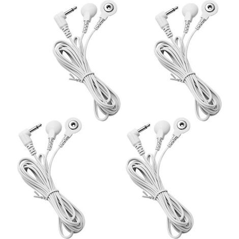 4 câbles à électrodes de massage bidirectionnelles pour électrostimulation transcutanée (TENS)-AquaForge (1/5)
