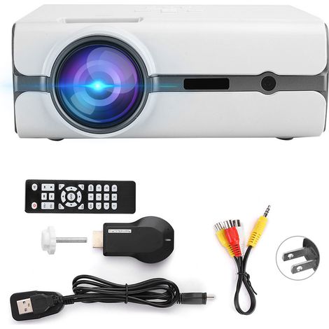 Mini-WLAN-Projektor U45, tragbar, 720p/1080p-Projektion, 100–240-V-Netzteil mit japanischem Stecker, Weiß (1/5)