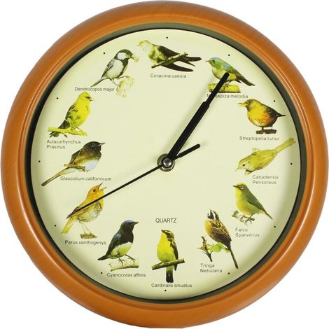 Genius ideas reloj de pared diseno de canto de pajaros 8563426