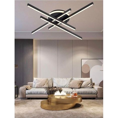 Plafoniera Led Luce Calda 3000k Lampadario 45 Watt Moderno Nero Pn21nc (1/4)