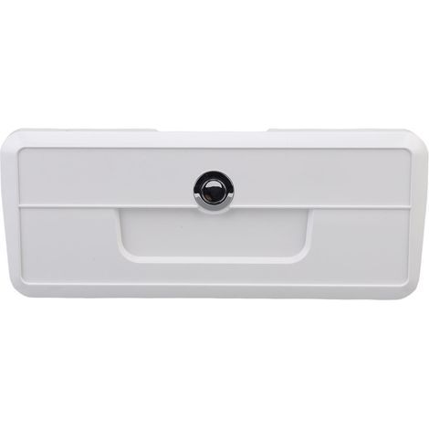 banapoy Marine Storage Department, Lockable Boat Dock Plastic Glove Box, Multifunctional Cup Holder Design, Console Compartment (WHITE). (1/5)