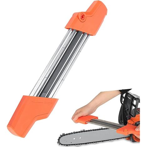 Affûteuse de tronçonneuse 3/8inp 4,0mm,Tronçonneuse Outil d'affûtage,2 en 1 Aiguiseur de chaîne Compatible avec STIHL 56057504303 (1/5)