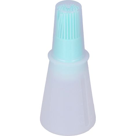 Silikon-Ölpinsel, multifunktionale transparente Flasche, Küchenutensil für Barbecue-Sauce, inklusive Verschlusskappe, grün (1/5)