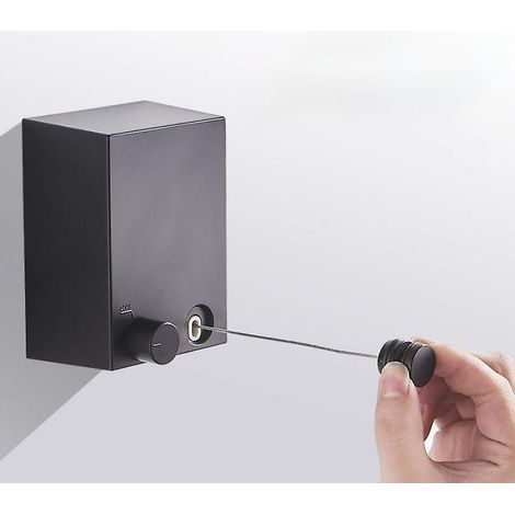 white Retractable Clothesline 4m Retractable Clothesline With Adjustable Braided Stainless Steel Polished Steel Rope,indoor Extendable Clothes Dry (1/5)