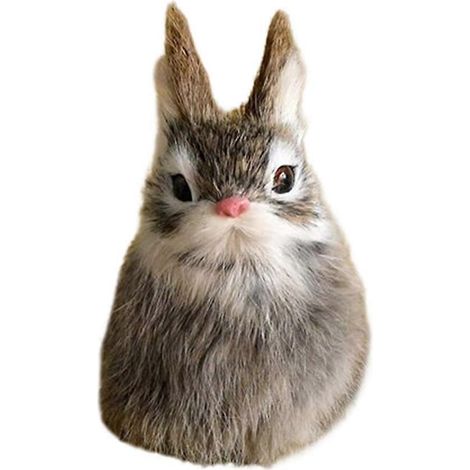 Adorable imitation de lapin pour décoration de fenêtre, statue artificielle D-- (1/5)