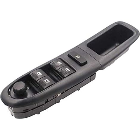 Adecuado para Peugeot 406 (años 1999–2003): Interruptor de elevalunas eléctrico delantero izquierdo (lado del conductor) con número de pieza 6554CF.