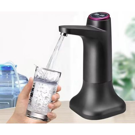 Distributeur d'eau rechargeable par USB avec base détachable, compatible avec les bouteilles d'eau de 19 litres et doté d'une batterie intégrée de 1200 mAh. (1/5)