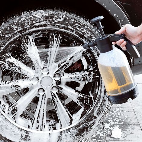 Lance manuelle de mousse de neige de pression d'air, distributeur de jardinage de lavage de ménage de la laveuse en forme d'éventail de voiture 2.0L (1/5)