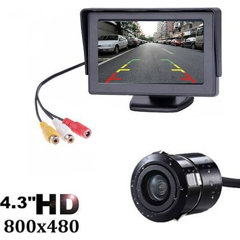 Kit de caméra de recul sans fil 4.3 pouces – Vision nocturne HD – Étanchéité IP68 – Portée 30 mètres – Installation facile (1/5)