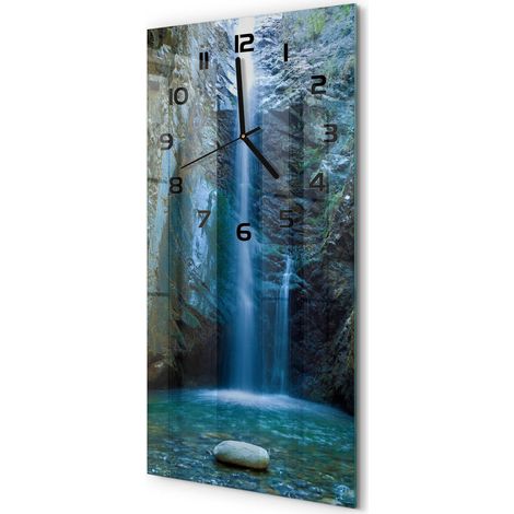 Horloge Murale Rectangulaire Verticale Design Artistique Silencieuse 30x60 cm Cascade 30x60 cm (1/5)