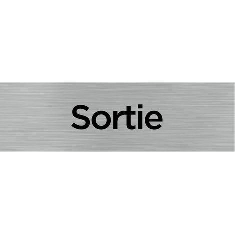 Pictogramme SORTIE (Q0079).- Plaque aluminium brossé - (1/5)
