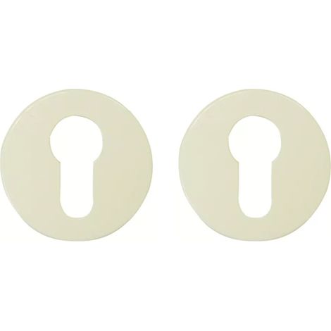 Jeu de rosaces R92/S80 (ø 52 mm - épaisseur 9 mm) - NORMBAU - NY.S 80 CYPR - clé I - Blanc 19