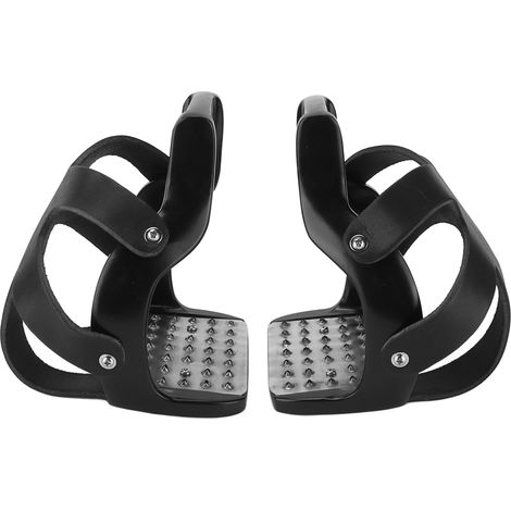 Étriers d'équitation antidérapants, selle en aluminium avec housse de protection en cuir de vache pour cavaliers