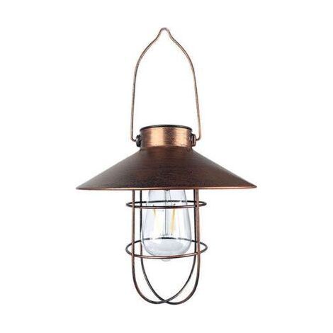 Métal Lanterne Solaire Jardin Étanche Cadre en Fer Suspendu Lanterne LED pour extérieur Terrasse Véranda Chemin Décor (1/5)