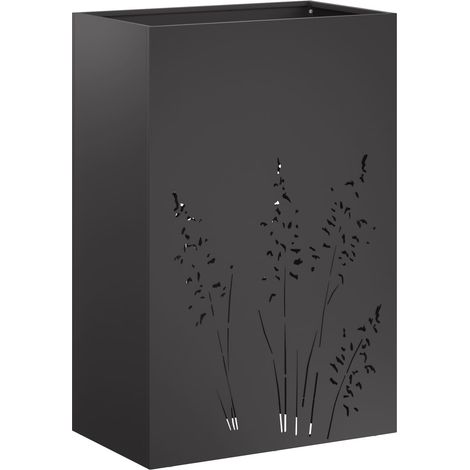 Cache-pot de jardin Noir 50 x 30 x 75 cm Acier laminé à froid vidaXL (1/5)