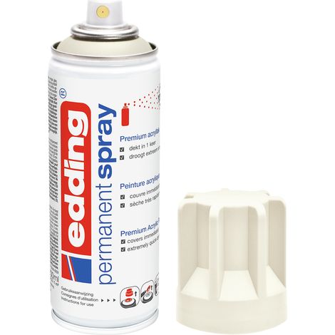 Bombe Peinture Aérosol Edding 5200 Blanc crème Mat - Spray 200ml