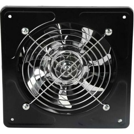 royaluxe - 6 Ventilateur Extracteur d'air Diamètre Diamètre 150mm Extracteur d'air 40W Ventilateur d'extraction murale pour salle de bain cuisine (Noir) (1/5)