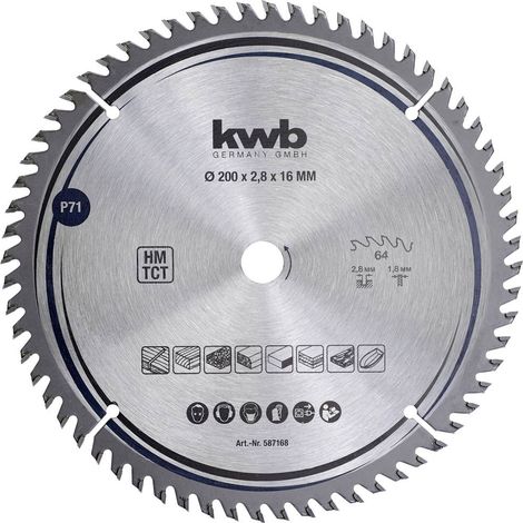kwb 587168 Lame de scie circulaire au carbure 200 x 16 mm 1 pc(s) (1/3)