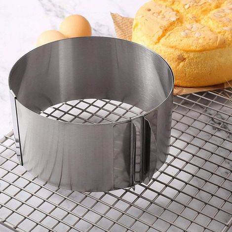 Cercle a Patisserie,Reglable Cercle Gateau Extensible Ø 16-30 cm,and 1PCS Colliers à Gâteau Transparent 10 mètres Ruban de Gâteau,moules à pâtisserie,Anneaux à Gâteaux,pour Mousse Dessert Pâtisseri