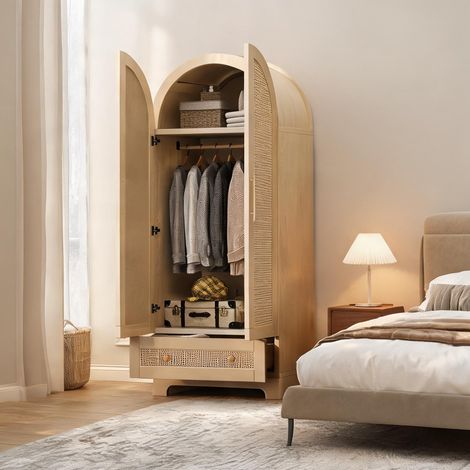 Commode coloris bois en bois 70 x 55 x 170 cm (1/5)