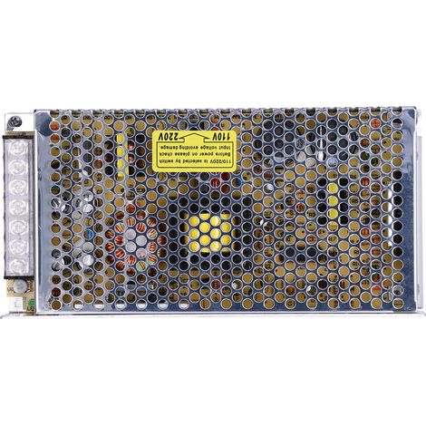 Adaptateur Secteur 100-240V vers 12V/24V 120W pour Caméra de Surveillance, Alimentation LED Étanche, Transformateur S-120-12 (1/5)