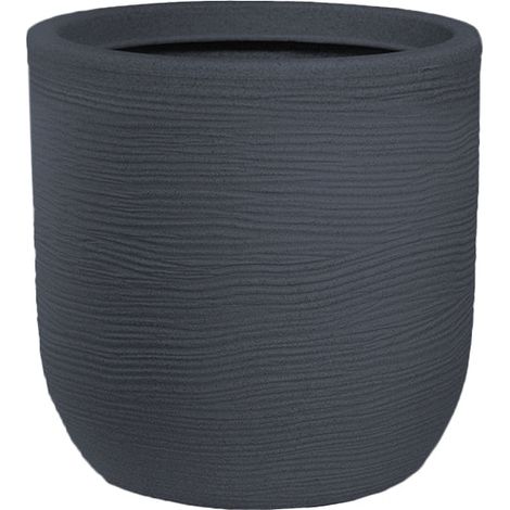 Vase Raffaello Gris diamètre 35×34 cm en résine pour extérieur et intérieur (1/4)