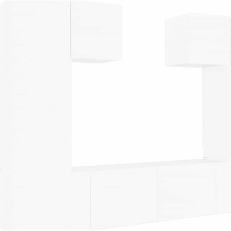Maison Exclusive - 6-tlg. TV-Schrank-Set Weiß Holzwerkstoff (1/5)