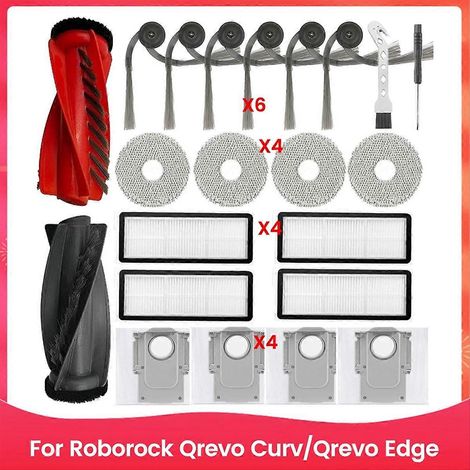 Qrevo Curv Zubehörset: Hauptseitenbürste + Ersatzteile für Saugroboter, einfacher Austausch, kompatibel mit Saugrobotern, essentielles Wartungsset. (1/5)