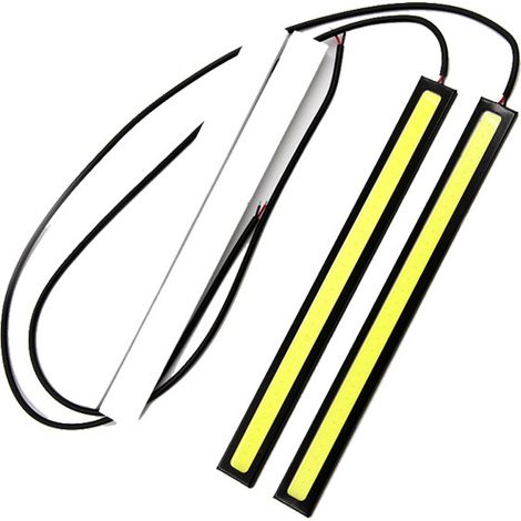 2 luci LED COB bianche antinebbia 17cm (1/5)