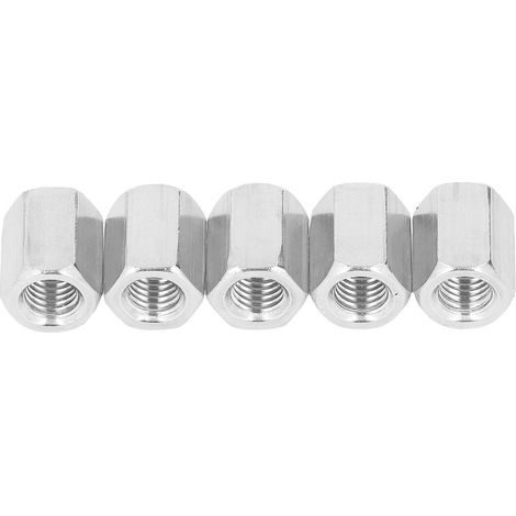 Sechskantmuttern M12x1,75, 5er-Pack, Edelstahl 304, 25 mm Länge, für Gewindestangen, Bolzen und Schrauben (1/5)