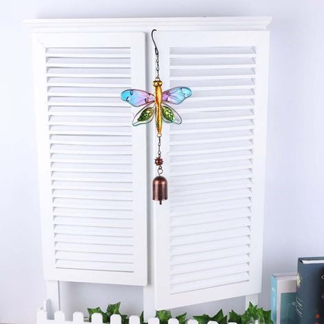 Carillon éolien en métal en forme de colibri, ornement suspendu en aluminium, décoration de maison, de jardin, de cour (1/4)