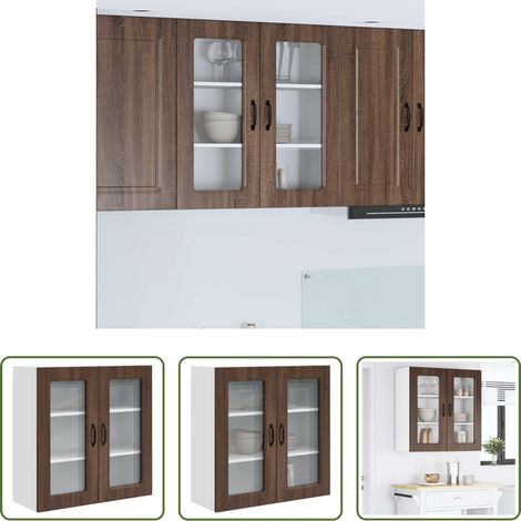 Holzschrank - Küchenschrank Kalmar Braun Eichen-Optik 80 x 31 x 80 cm (1/5)
