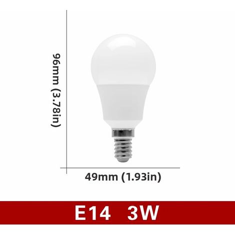 Ampoules LED 3W E14 à vis, blanc chaud, 10 unités, 220 V (1/5)