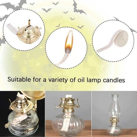 8 Pièces Meche Lampe a Petrole Plate en Coton BrûLer UniforméMent MèChe Lanterne à KéRosèNe Durable Utilisé pour Produits A44 (1/4)