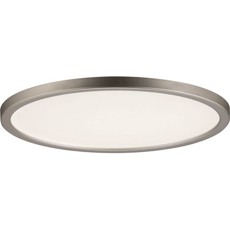 Panneau LED Areo rond incl. 1x12 watts IP44 gradable éclairage de plafond Nickel mat plafonnier plastique éclairage de salon 3000 K (1/5)