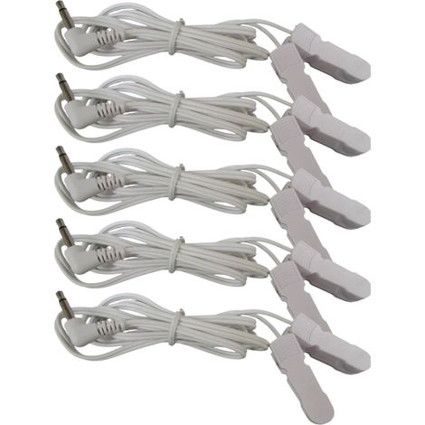 Lot de 5 électrodes auriculaires de 3,5 mm avec câble pour appareil TENS de physiothérapie (1/5)